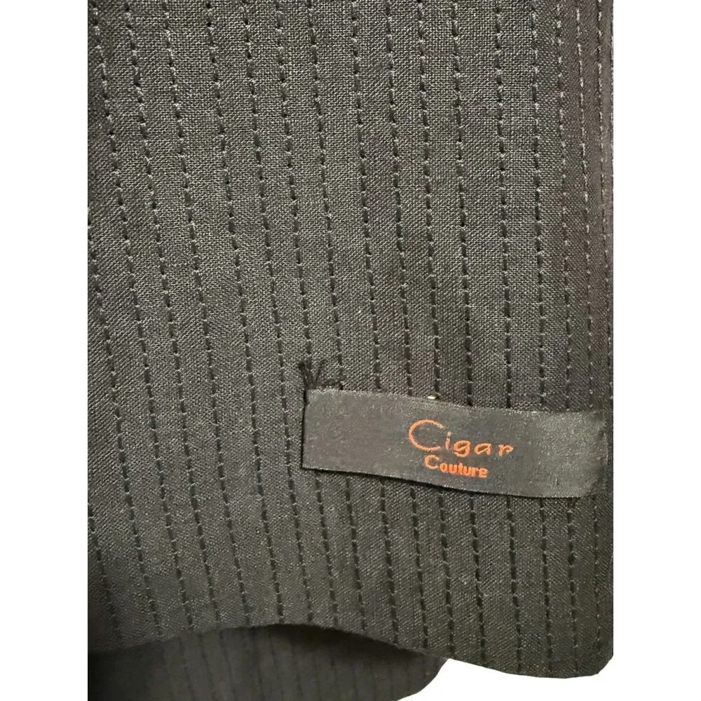 Cigar Couture Black 3 Button Front Blazer - Size 3XL